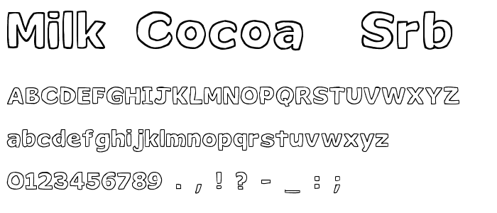 Milk Cocoa (sRB) font